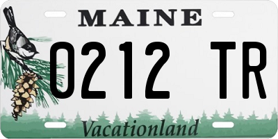 ME license plate 0212TR