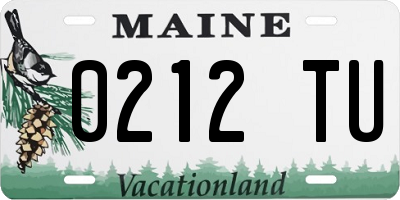 ME license plate 0212TU