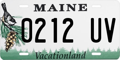 ME license plate 0212UV