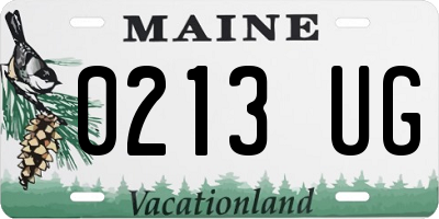 ME license plate 0213UG