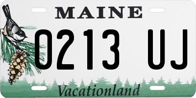 ME license plate 0213UJ
