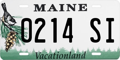 ME license plate 0214SI