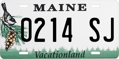 ME license plate 0214SJ