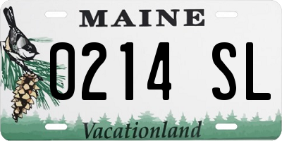 ME license plate 0214SL