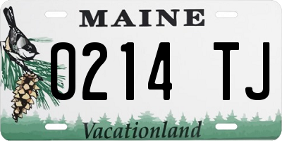 ME license plate 0214TJ