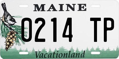 ME license plate 0214TP