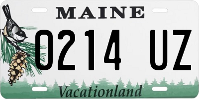 ME license plate 0214UZ