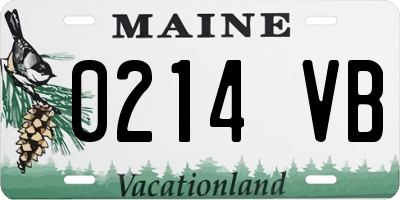 ME license plate 0214VB