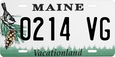 ME license plate 0214VG