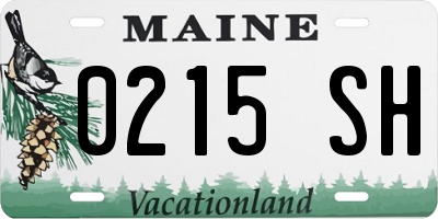 ME license plate 0215SH