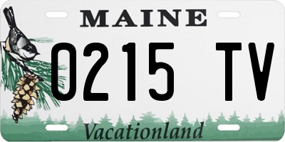 ME license plate 0215TV
