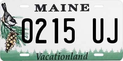 ME license plate 0215UJ