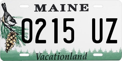 ME license plate 0215UZ