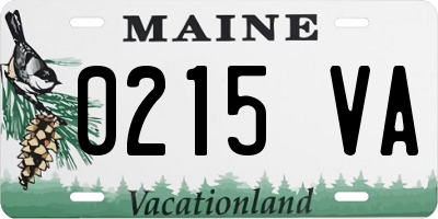 ME license plate 0215VA