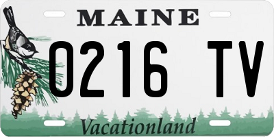 ME license plate 0216TV