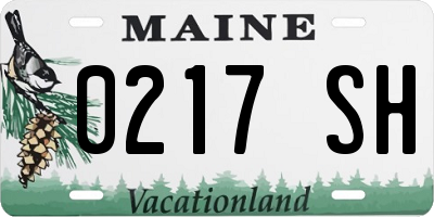 ME license plate 0217SH