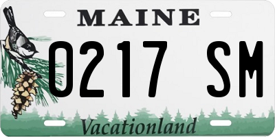 ME license plate 0217SM