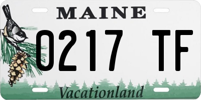 ME license plate 0217TF