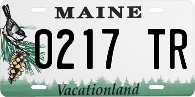 ME license plate 0217TR