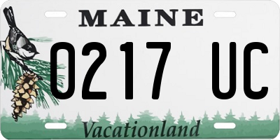ME license plate 0217UC