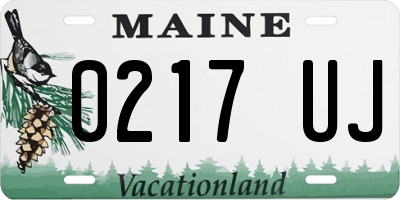 ME license plate 0217UJ