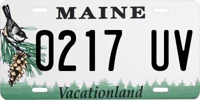 ME license plate 0217UV