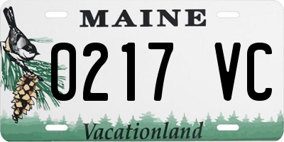 ME license plate 0217VC