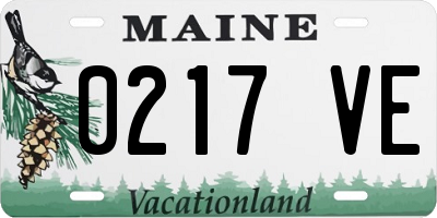 ME license plate 0217VE