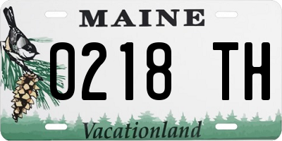 ME license plate 0218TH