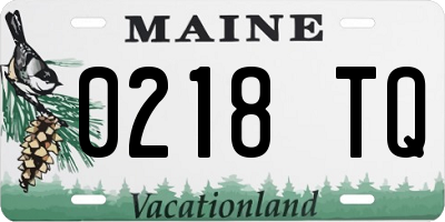 ME license plate 0218TQ