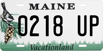 ME license plate 0218UP