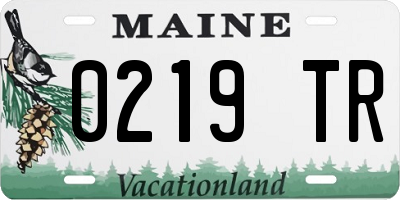 ME license plate 0219TR