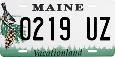 ME license plate 0219UZ