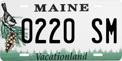ME license plate 0220SM
