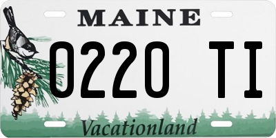 ME license plate 0220TI