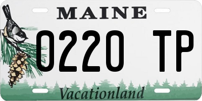ME license plate 0220TP