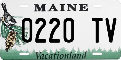 ME license plate 0220TV