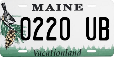 ME license plate 0220UB