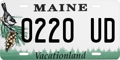 ME license plate 0220UD