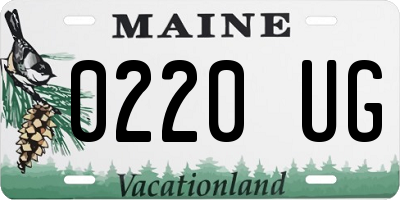 ME license plate 0220UG