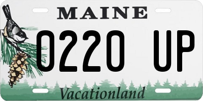 ME license plate 0220UP