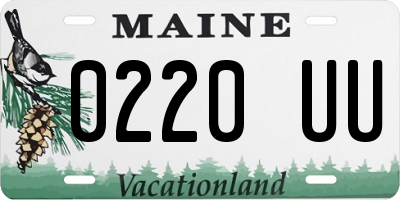 ME license plate 0220UU