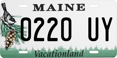 ME license plate 0220UY