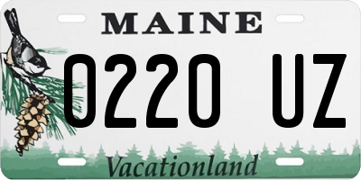 ME license plate 0220UZ