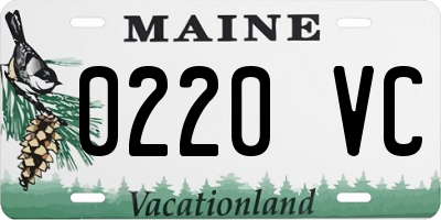 ME license plate 0220VC