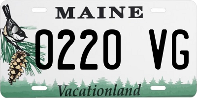 ME license plate 0220VG