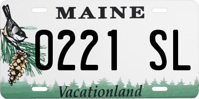 ME license plate 0221SL