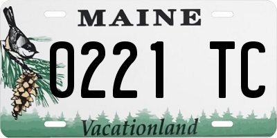 ME license plate 0221TC