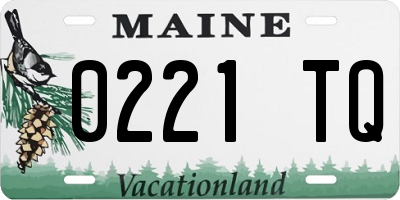 ME license plate 0221TQ