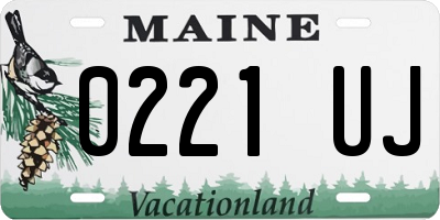 ME license plate 0221UJ
